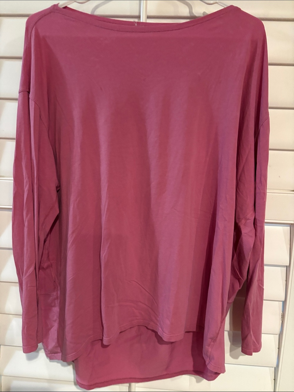 Lululemon size 14 Rose Pink Long Sleeve Boxy Top